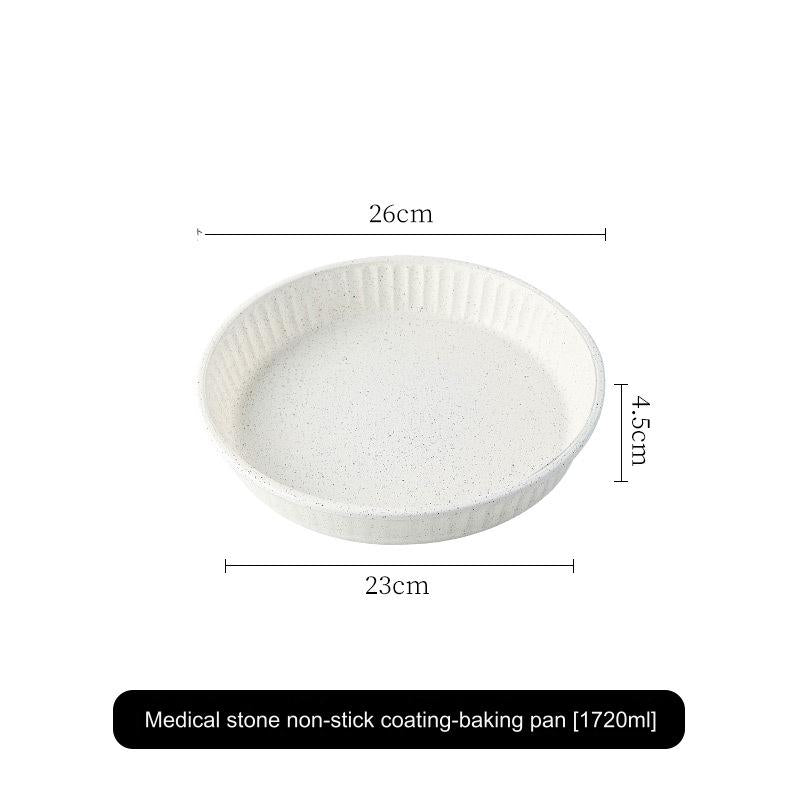 Tempered Glass Baking and Roasting Dish - Circular Ovenware for Home Use, Round Baking Bowl, Microwave-Safe Dish.