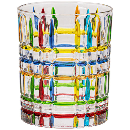 New High-Aesthetic Crystal Glass Cups - INS-Style Colorful Woven Drinking Cups, Popular Among Girls, Ideal for Whiskey and Cocktails.