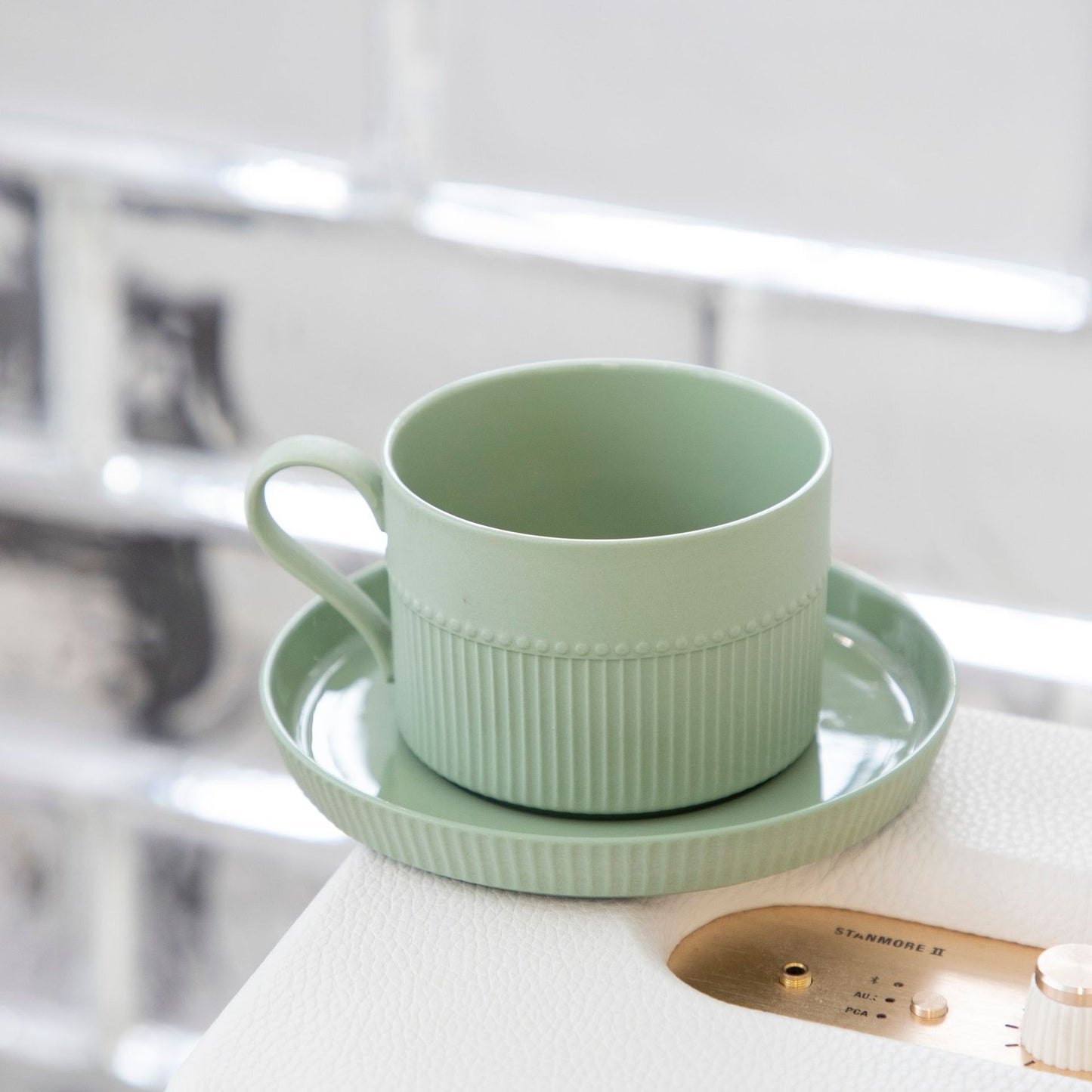 European-style Solid Color Ceramic Coffee Cup and Saucer Set -  Mark Cup for Home, Office, Afternoon Tea, and Drinking Water.