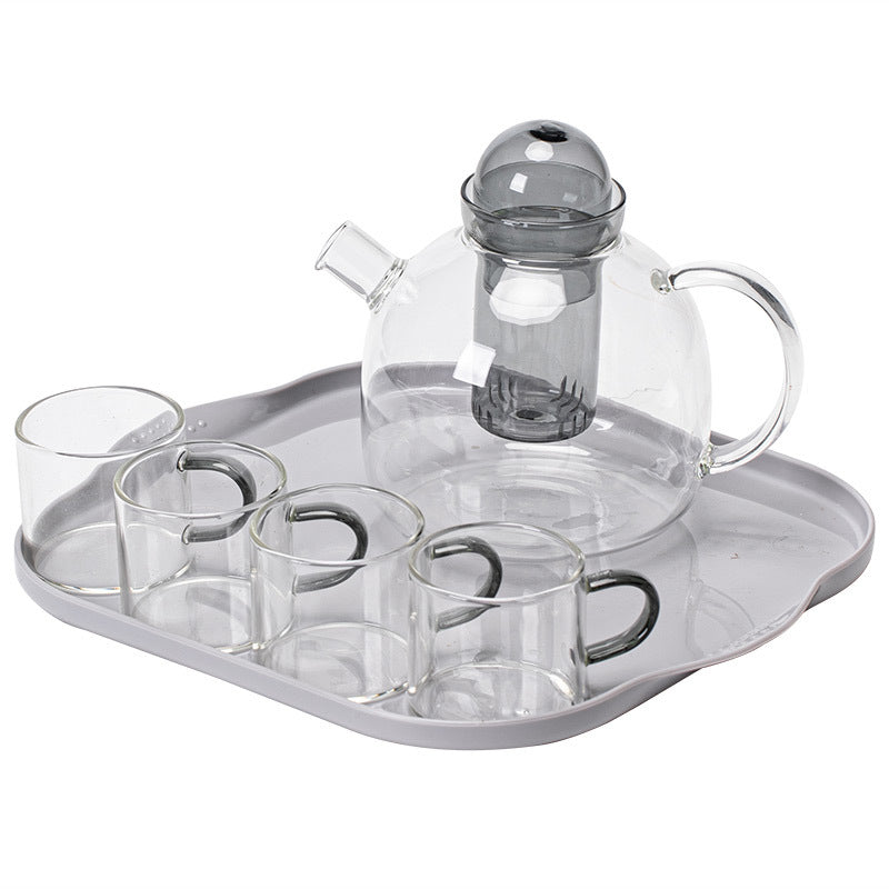 High Borosilicate Glass Tea Pot Set - Large Capacity, High-Temperature Resistance