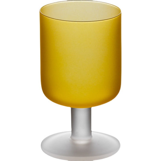 French Vintage Sunset Cup - Frosted Crystal Glass Goblet, Cocktail Glass for Creative Colorful Desserts and Fruit Juices.