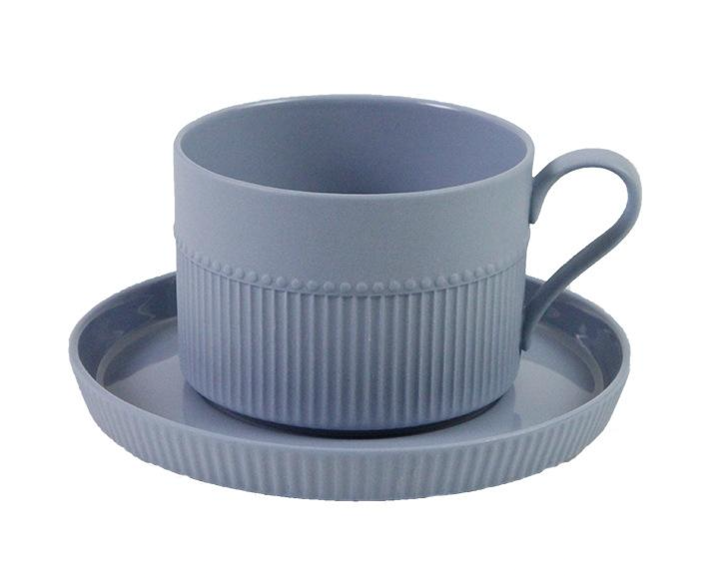 European-style Solid Color Ceramic Coffee Cup and Saucer Set -  Mark Cup for Home, Office, Afternoon Tea, and Drinking Water.